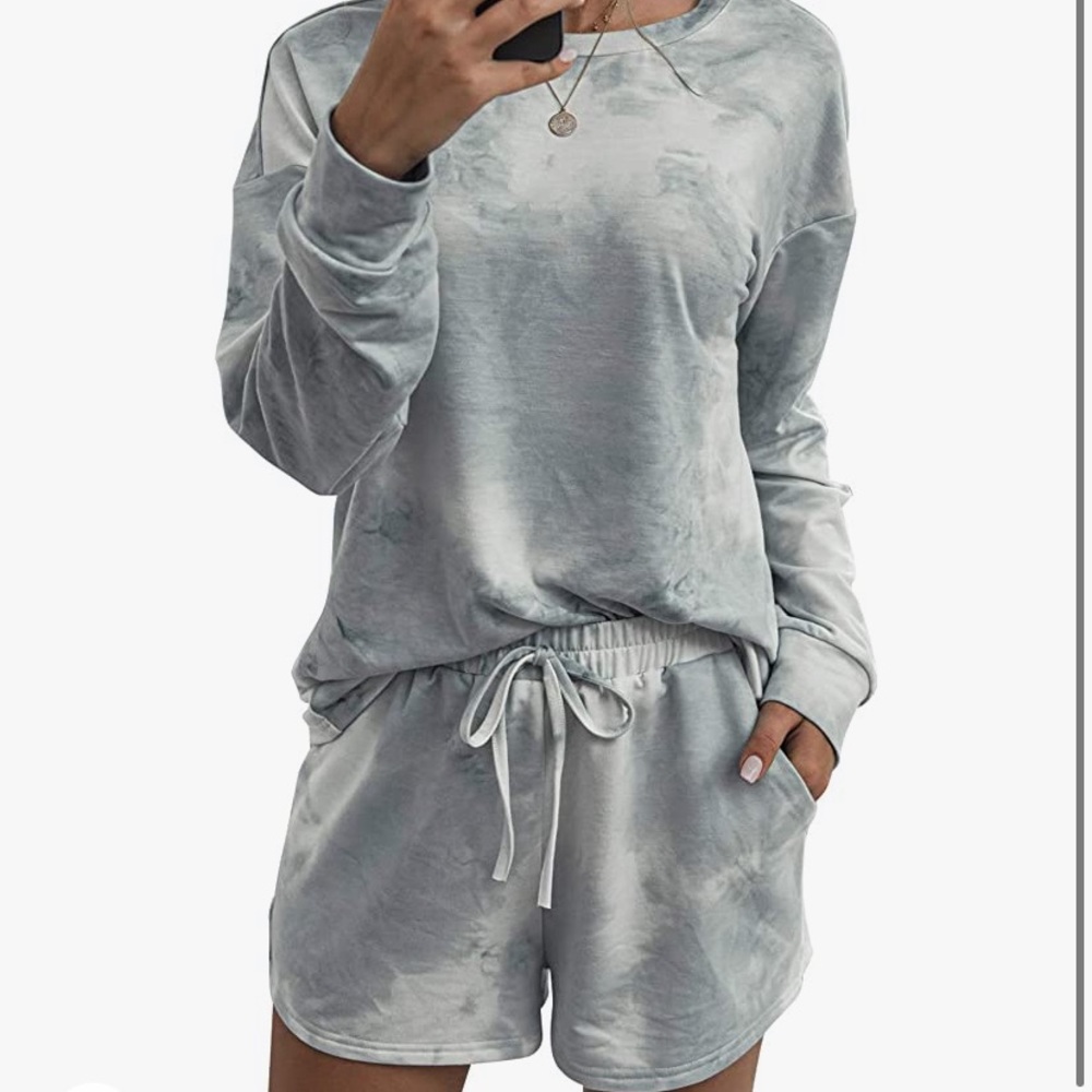 Grey tie dye set